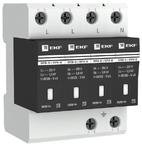 Ограничитель импульсных напряжений УЗИП EKF PROxima ОПВ-D 4п L1-L2-L3-N-PE классIII 5кА с NFC картинка